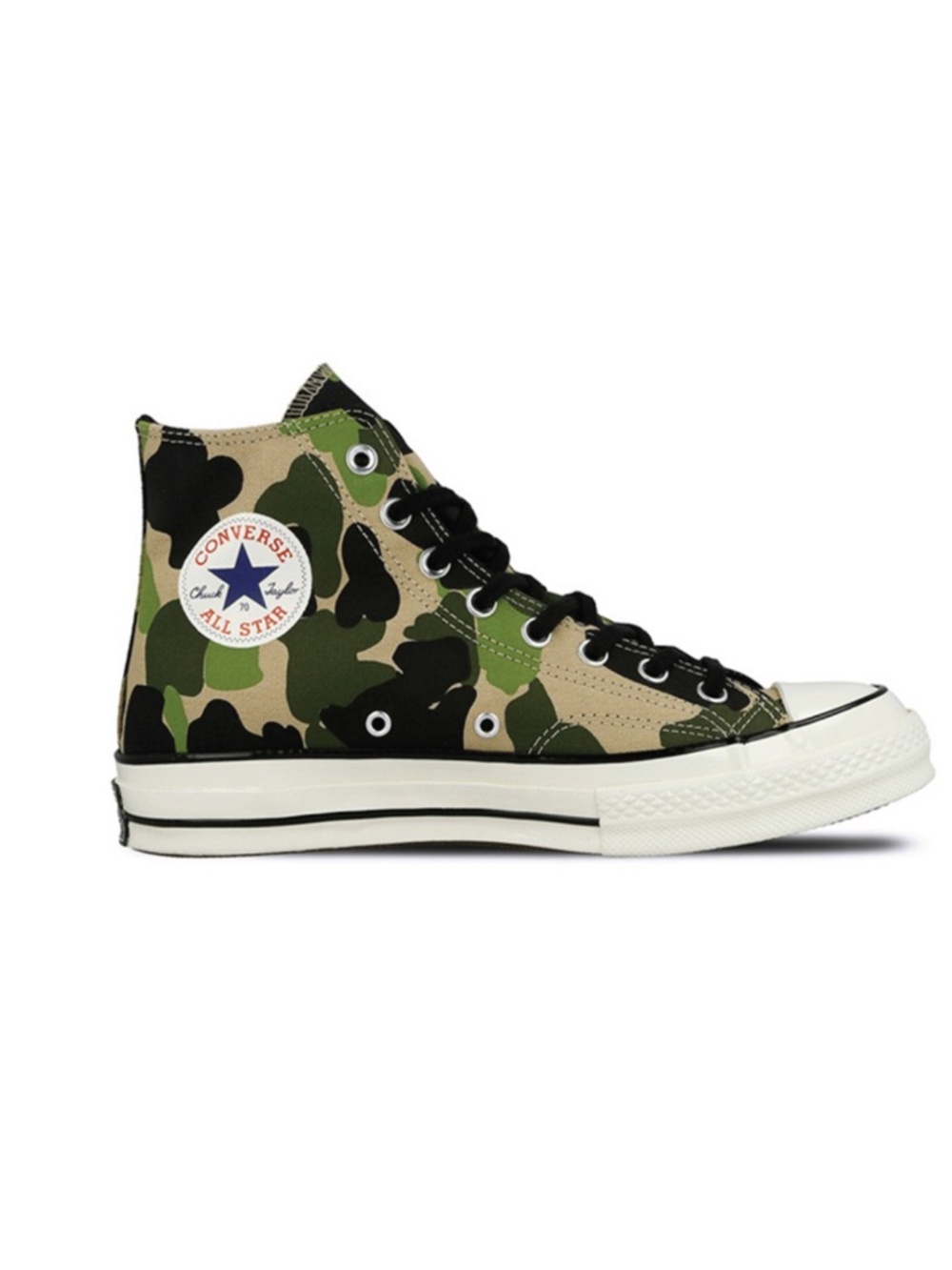 M4/W6 Converse Chuck 70 Archive Duck Camo Hi Top Sneakers